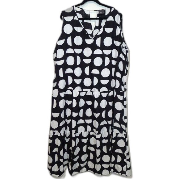 Persona By Marina Rinaldi Polka Dot Linen Dress - 20 Persona By Marina Rinaldi Polka Dot Linen Dress - 20